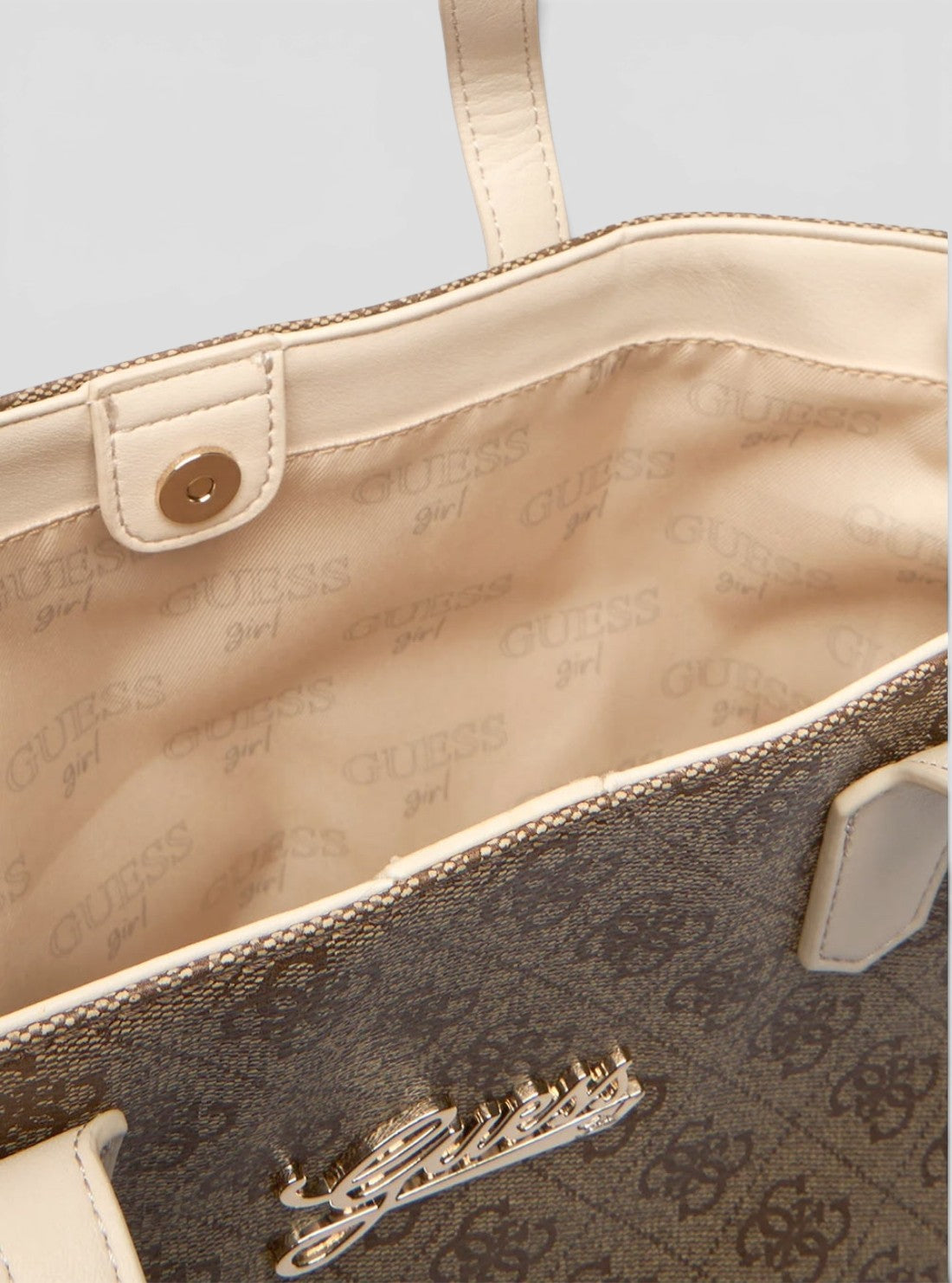 GUESS Kids Beige 4G Logo Shopping Bag J6RZ13WFMF0 Detail View