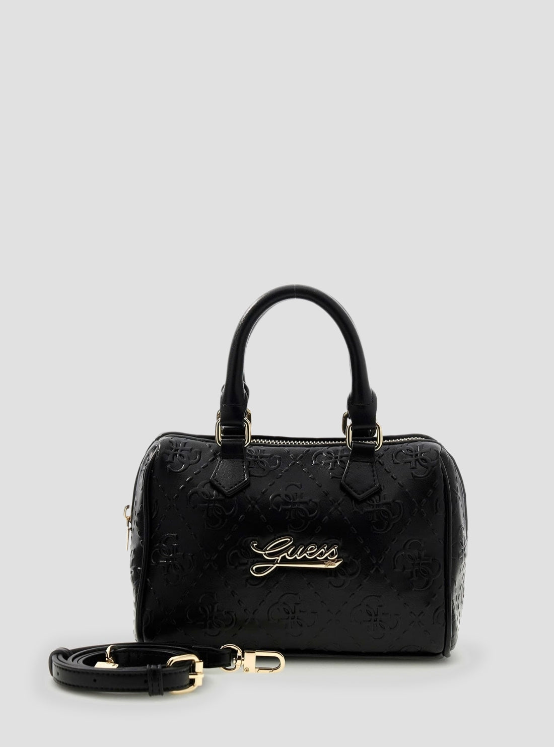 GUESS Kids Black Mini Box Satchel J6RZ14WGT10 Front View