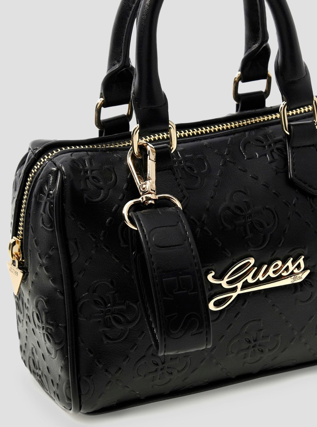 GUESS Kids Black Mini Box Satchel J6RZ14WGT10 Detail View