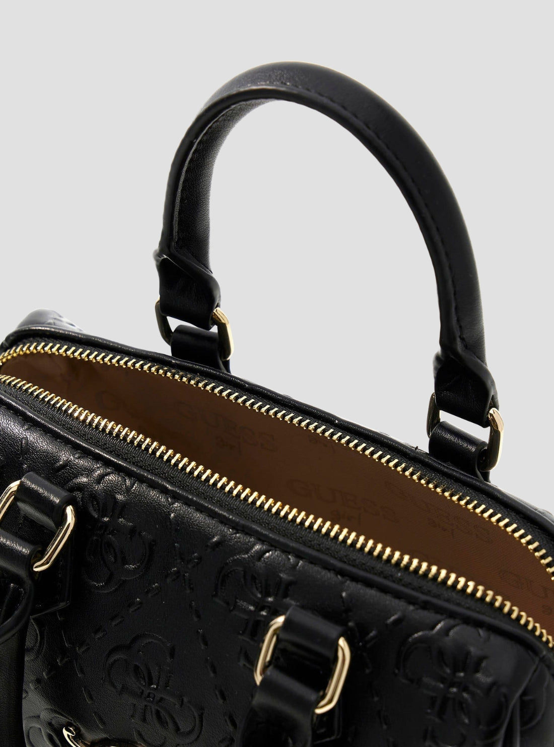 GUESS Kids Black Mini Box Satchel J6RZ14WGT10 Detail View