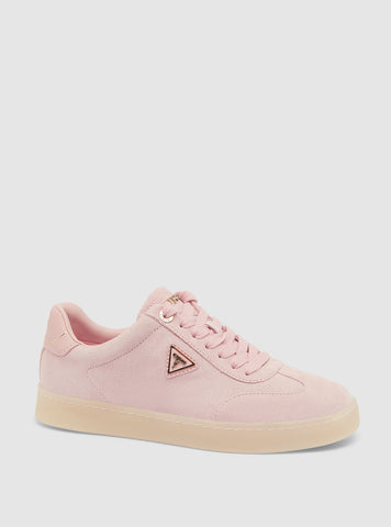 GUESS Womens Footwear Pink Jazlie Low-Top Sneakers JAZLIE Front Side View