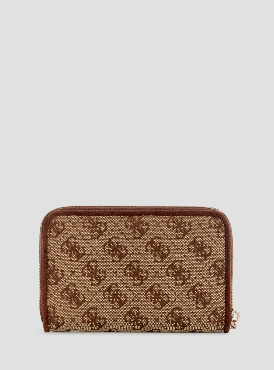 GUESS Womens Brown Logo Samantha Medium Zip Around Wallet JG2313140 Back View