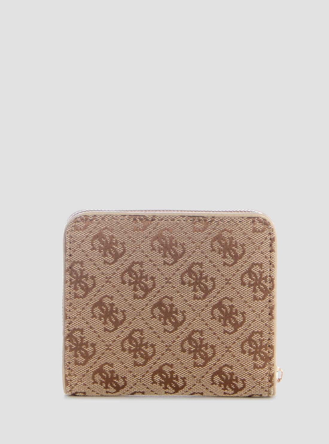 GUESS Womens Brown Logo Jessa Small Zip Around Wallet JG8362137 Back View