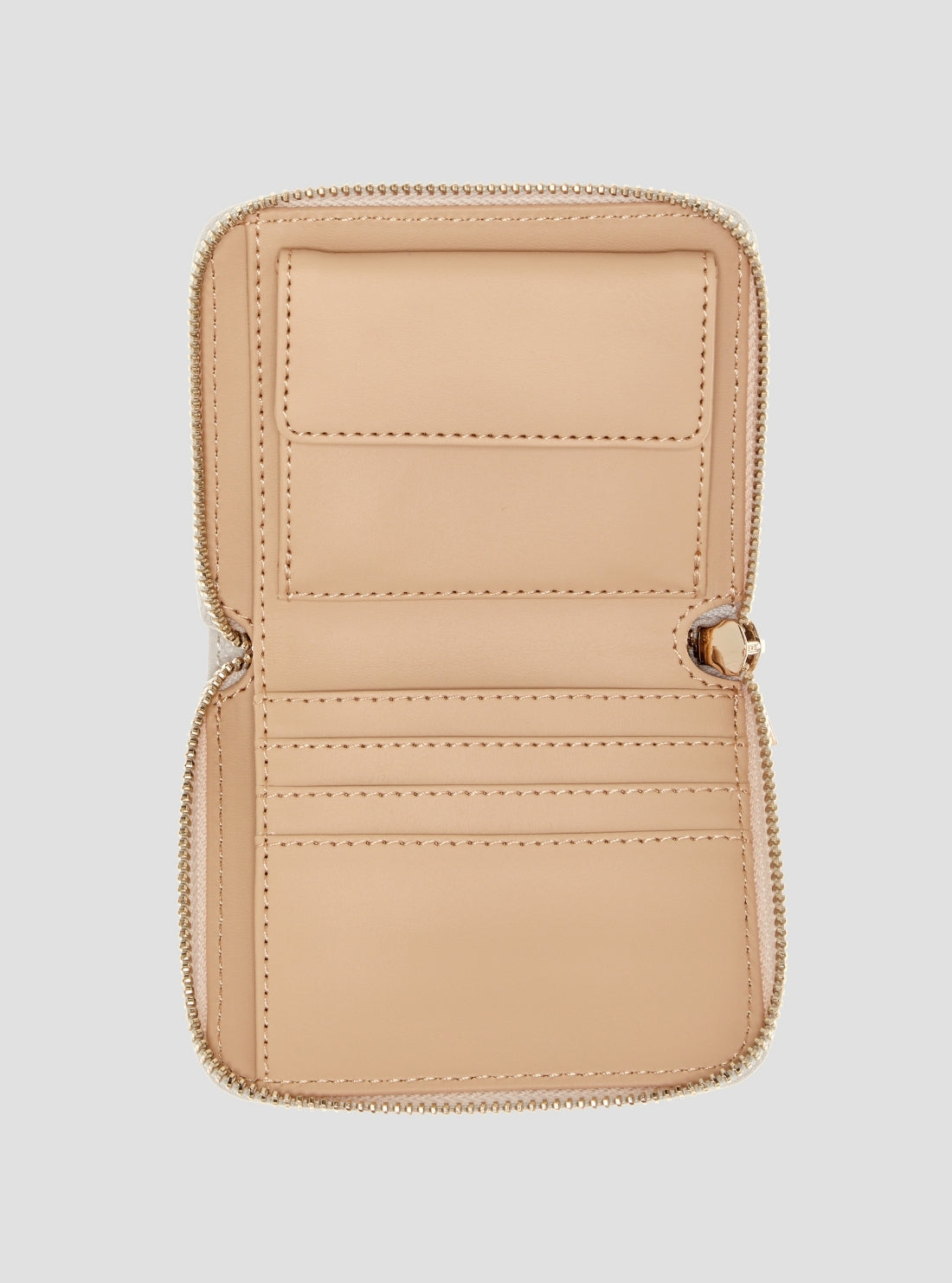 GUESS Womens Brown Logo Jessa Small Zip Around Wallet JG8362137 Inside View