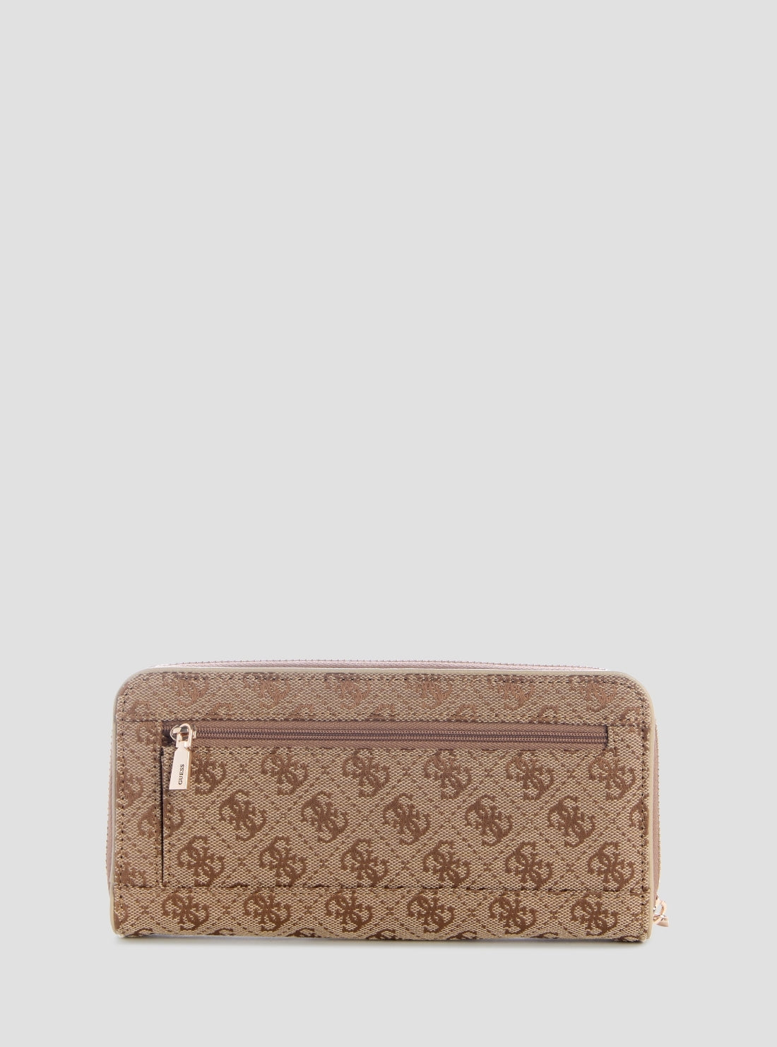GUESS Womens Brown Logo Jessa Large Zip Around Wallet JG8362146 Back View