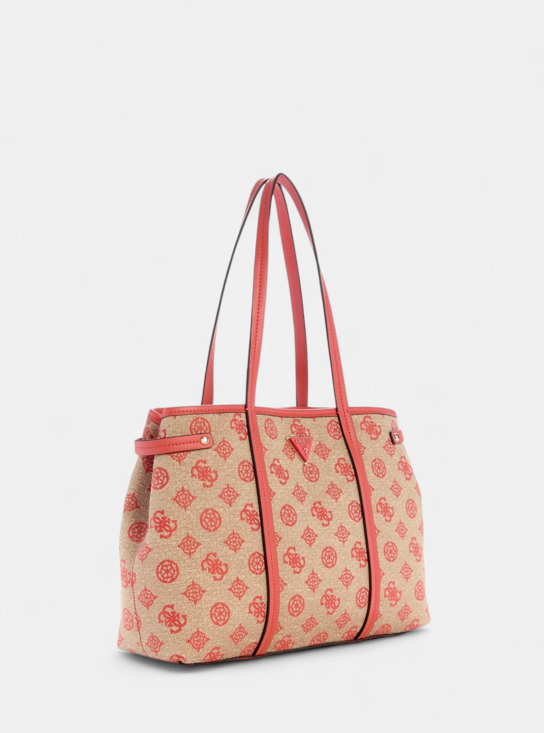 GUESS Womens Pink Logo Beyza Girlfriend Tote Bag JG962723 Front Side View