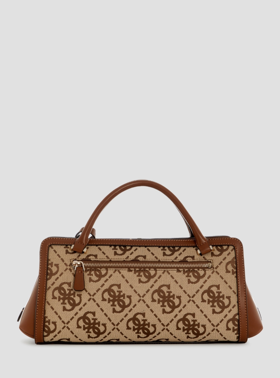 Brown Logo Audrey Small Girlfriend Satchel JG975506 Back View