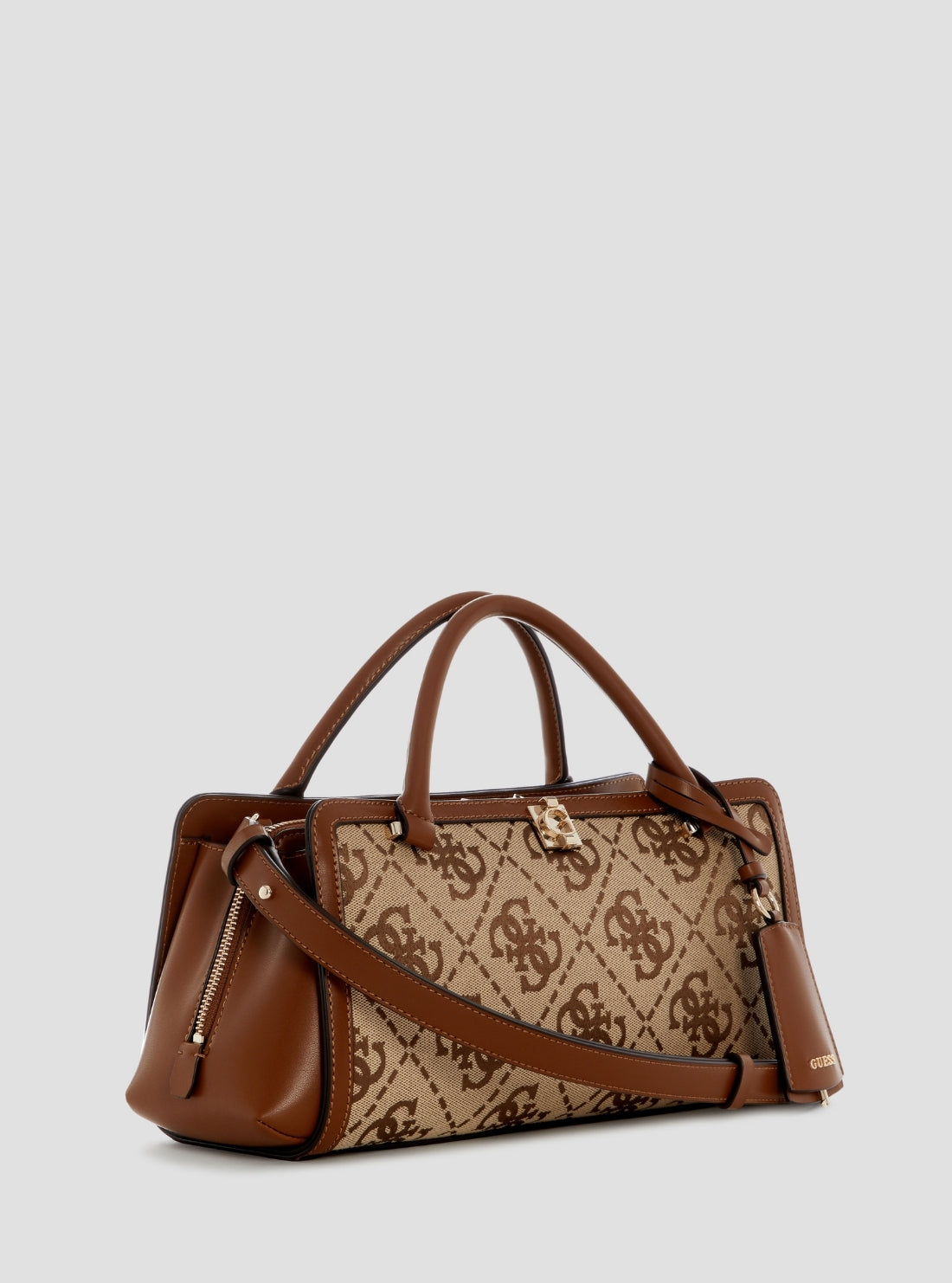 Brown Logo Audrey Small Girlfriend Satchel JG975506 Side View
