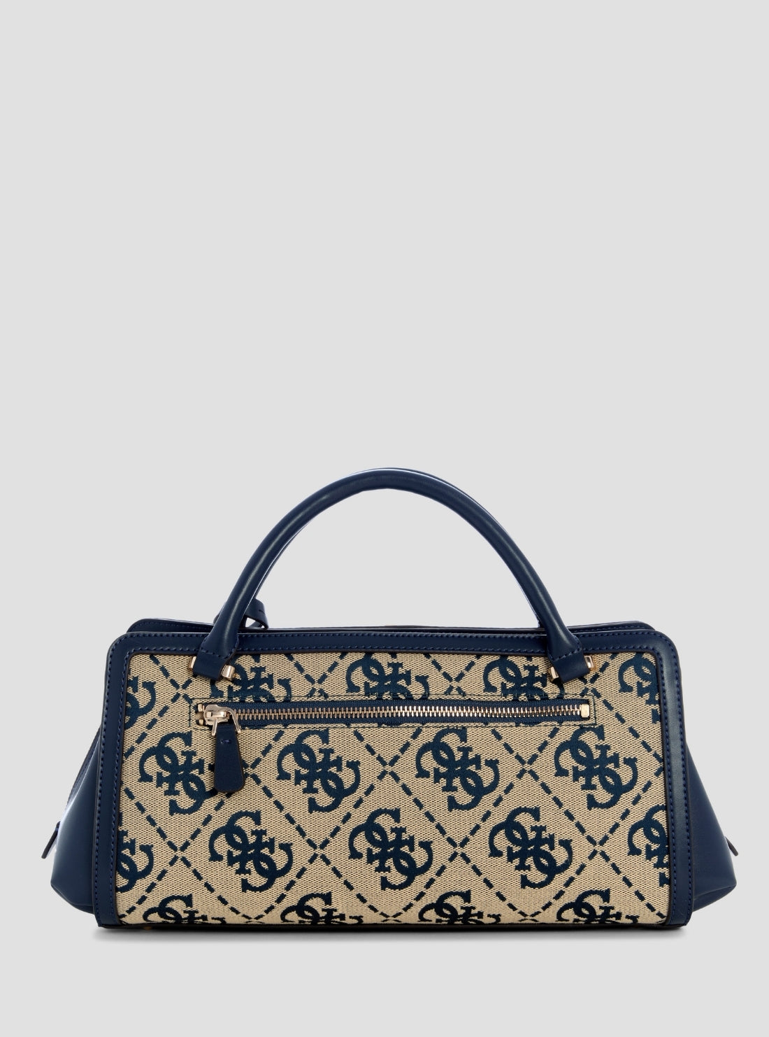 GUESS Womens Navy Logo Audrey Small Girlfriend Satchel JG975506 Back View