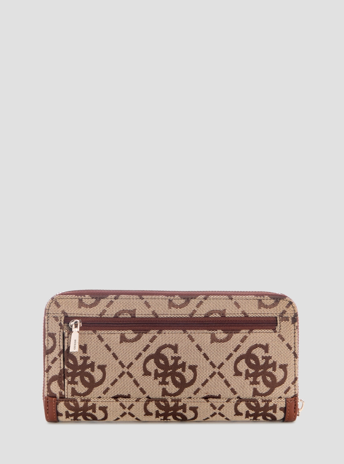 Brown Logo Audrey Large Zip Around Wallet