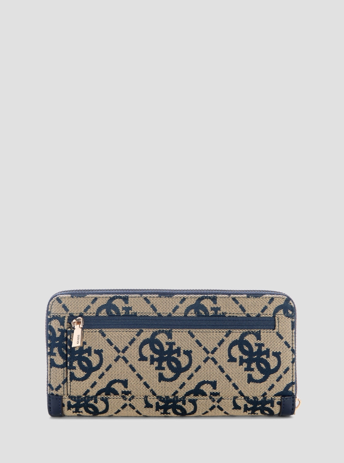 Navy Logo Audrey Large Zip Around Wallet | GUESS