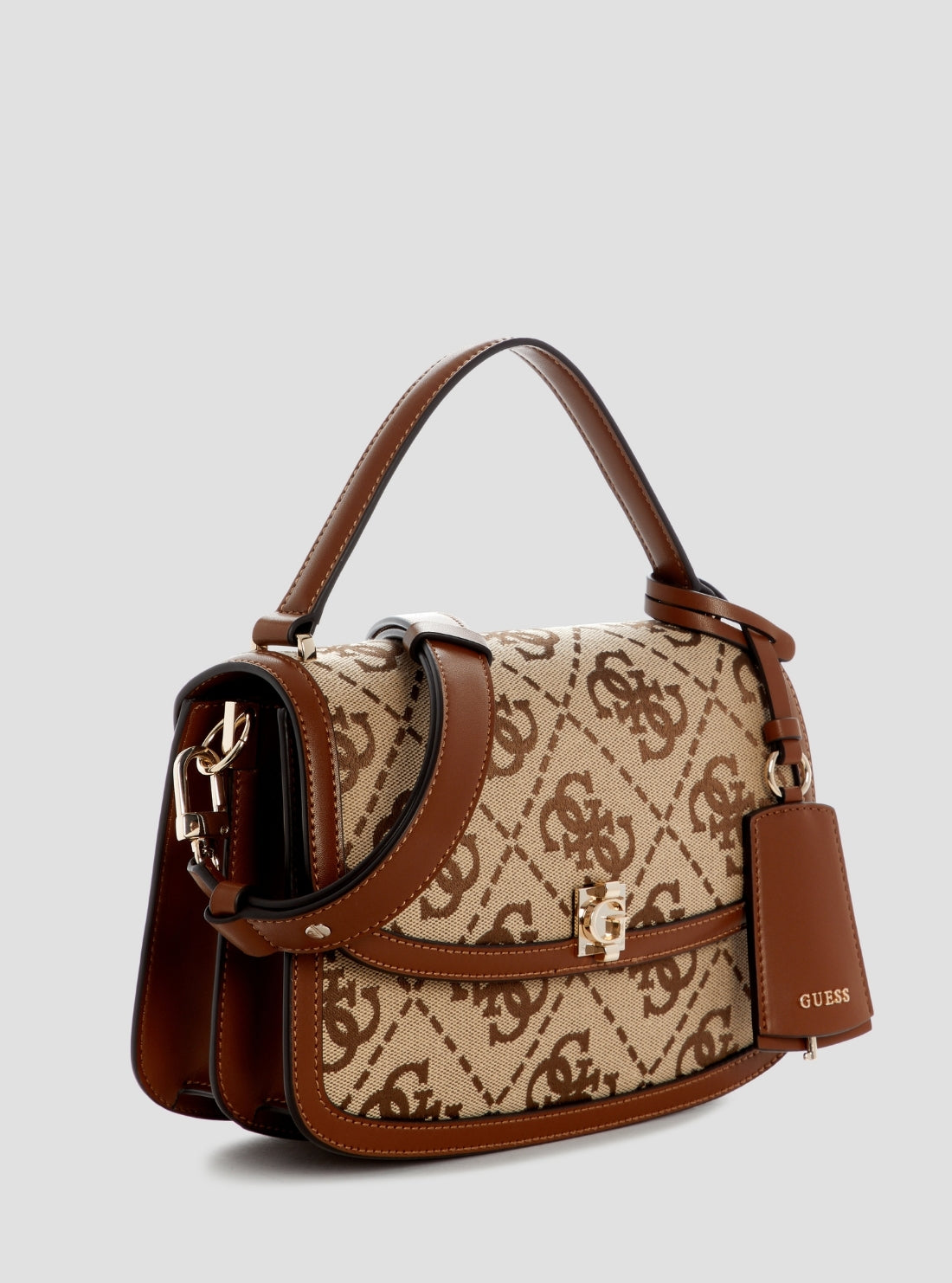 GUESS Kids Brown Logo Audrey Crossbody Flap Bag JG975521 Side View