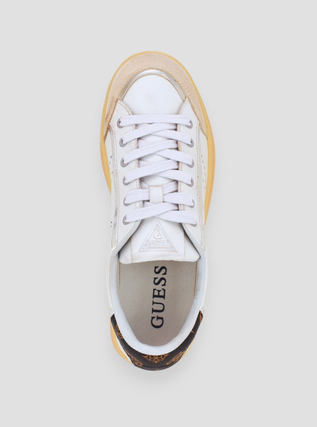 GUESS Footwear White Jhell Sneakers JHELL Top View 