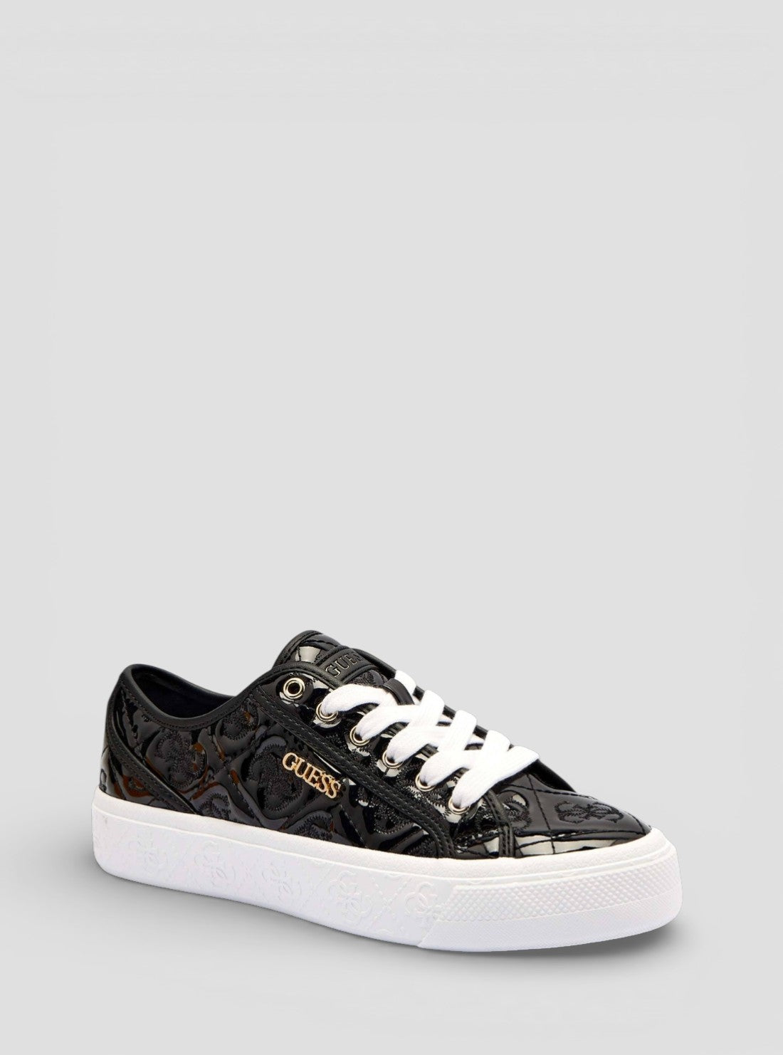 GUESS Womens Black Jlove Sneakers JLOVE Side View