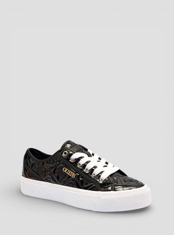 GUESS Womens Black Jlove Sneakers JLOVE Side View
