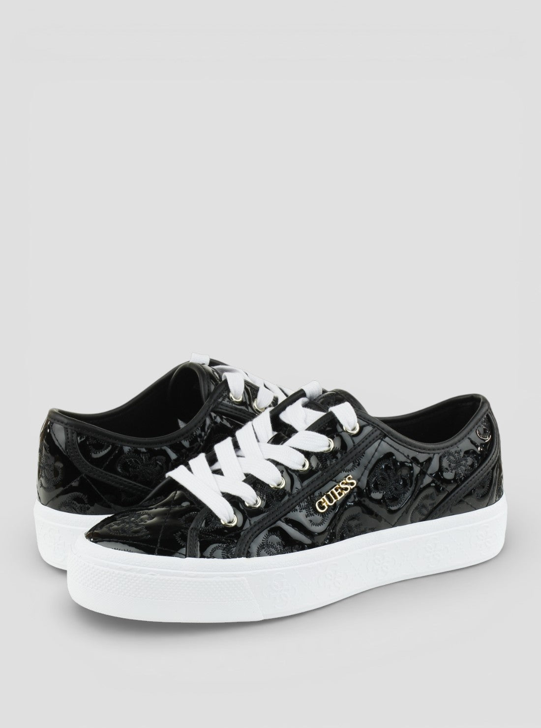GUESS Womens Black Jlove Sneakers JLOVE Front Side View