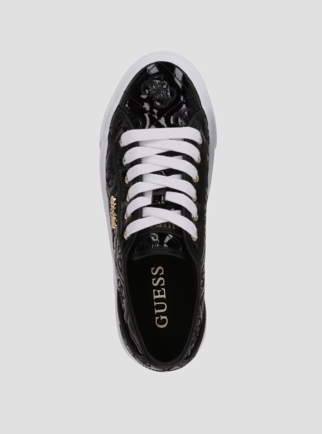GUESS Womens Black Jlove Sneakers JLOVE Top View