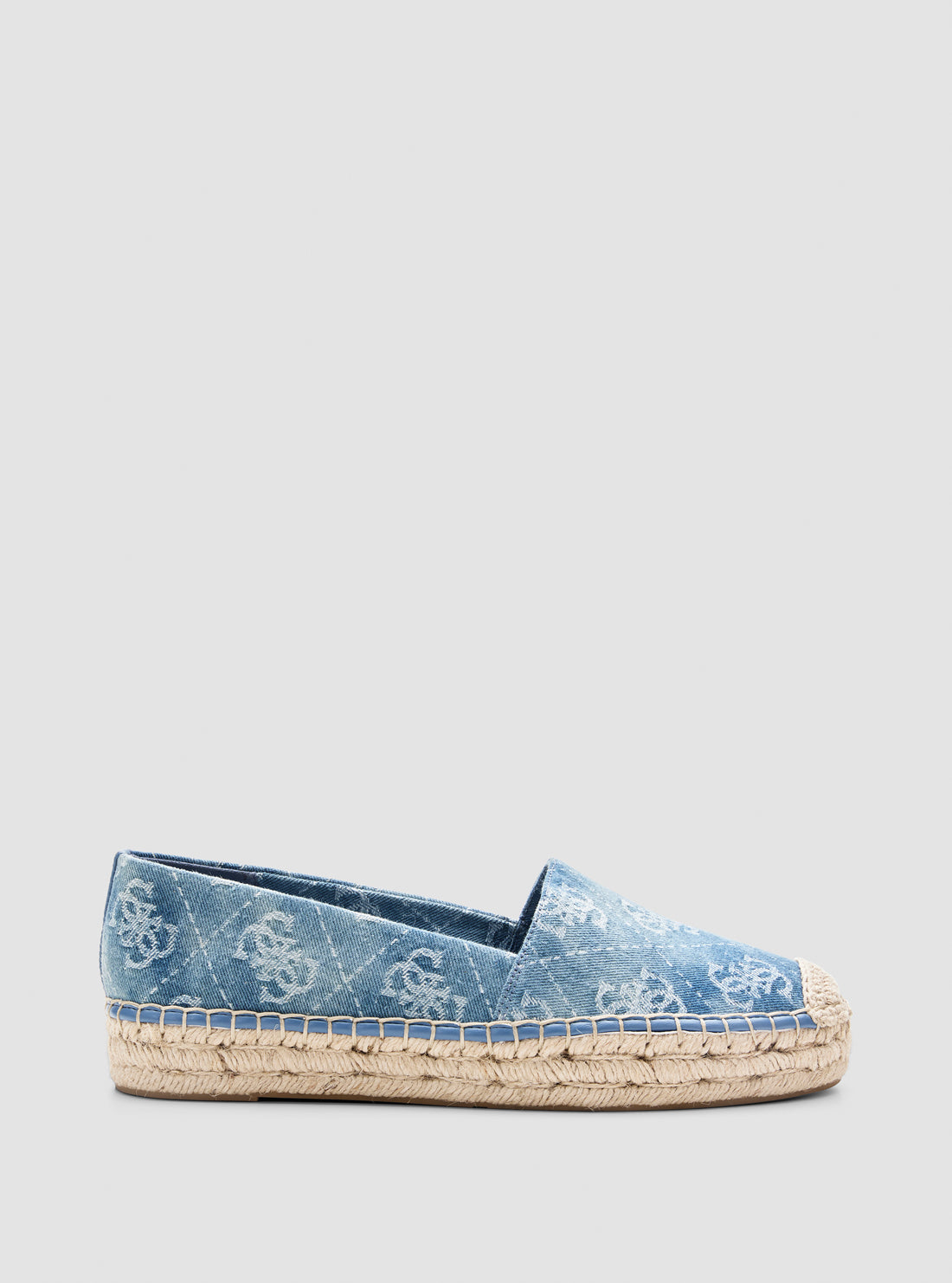 GUESS Womens Blue Joeeya Espadrilles Flats JOEEYA Side View