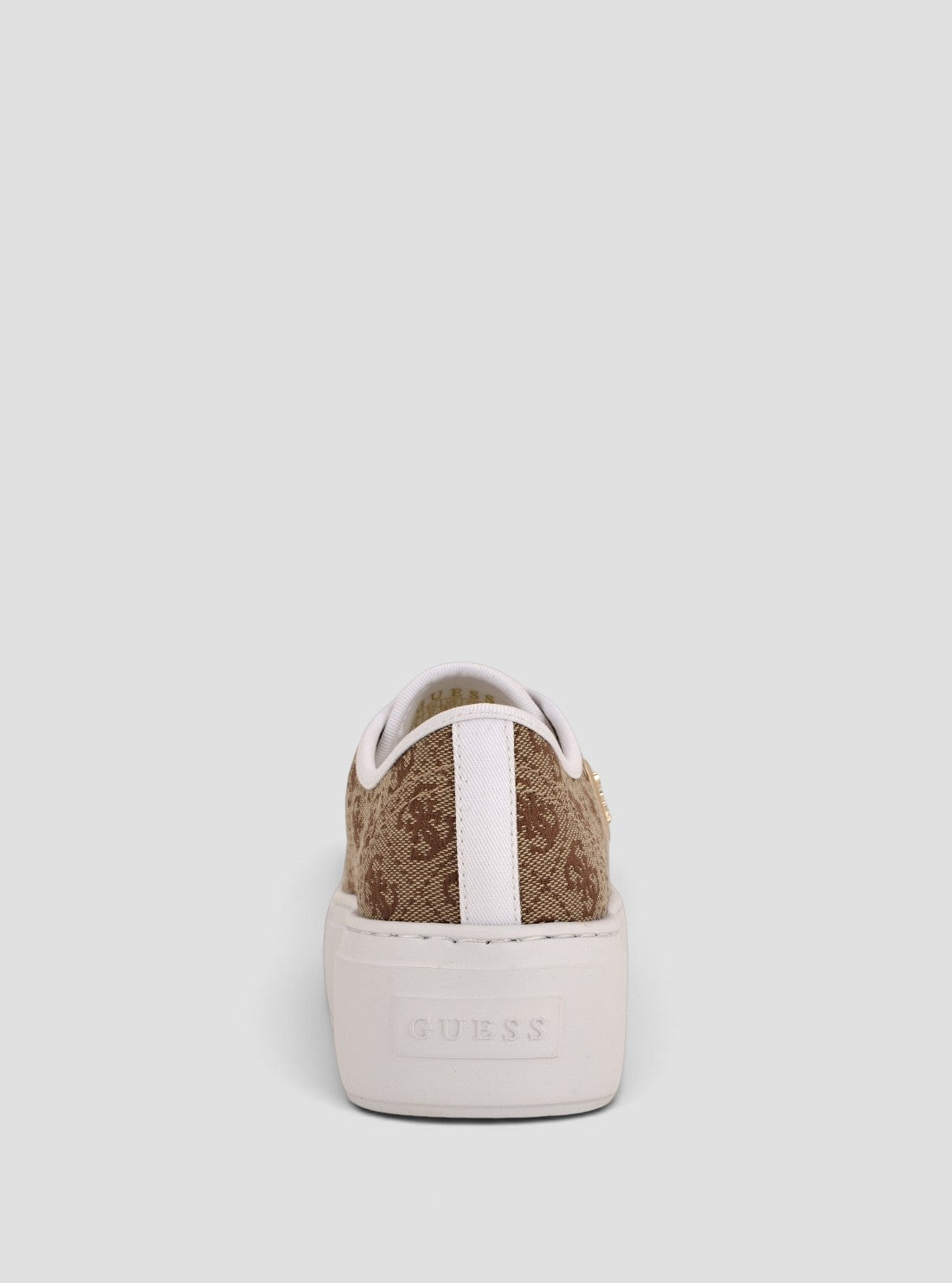 GUESS Womens Medium Brown Joezi Sneakers JOEZI4 Back View
