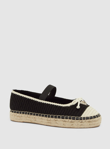 GUESS Womens Footwear Black Joneal Espadrille Flats JONEAL Front Side View