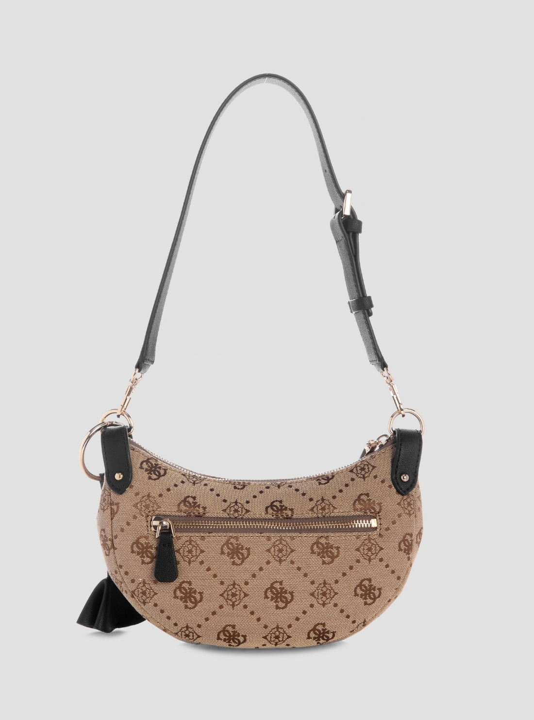 GUESS Womens Brown Logo Katie Convertible Shoulder Bag JP225318 Back View