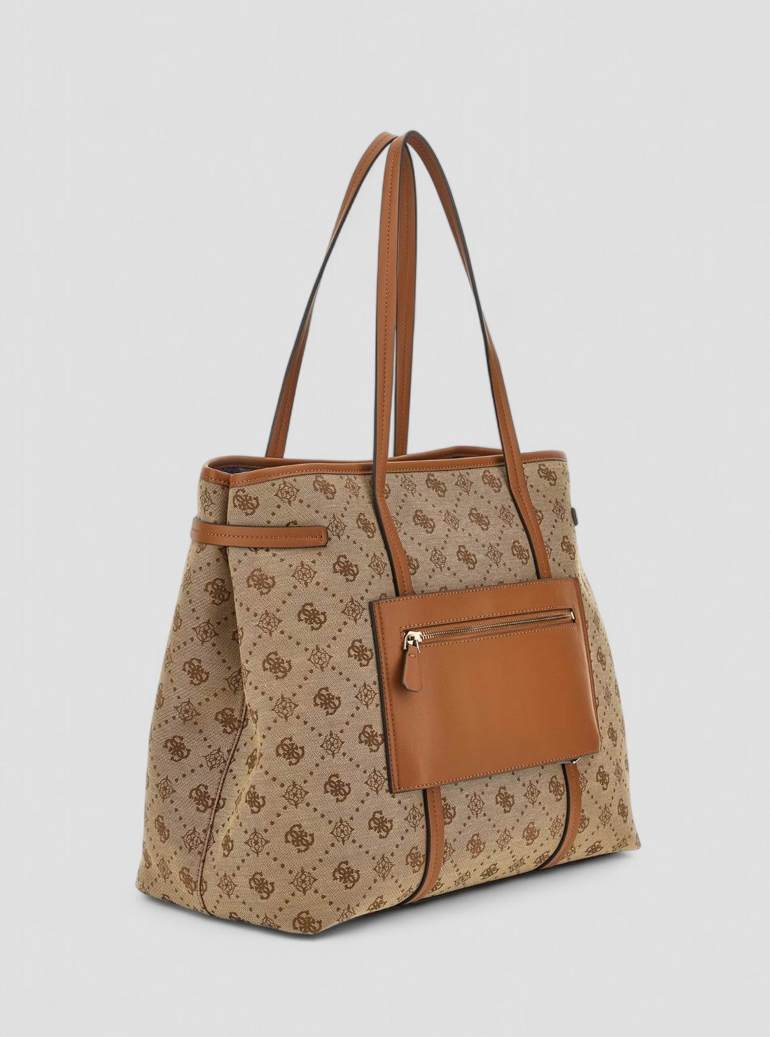 GUESS Womens Brown Logo Neda 4G Peony Tote Bag JP965402 Back View