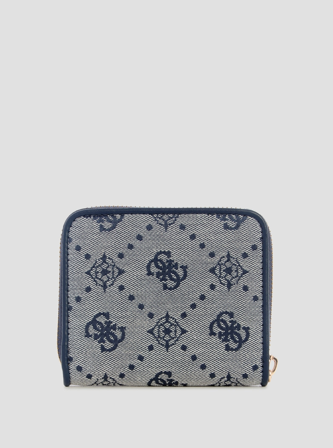 GUESS Womens Blue Logo Neda Small Zip Around Wallet JP9654137 Back View