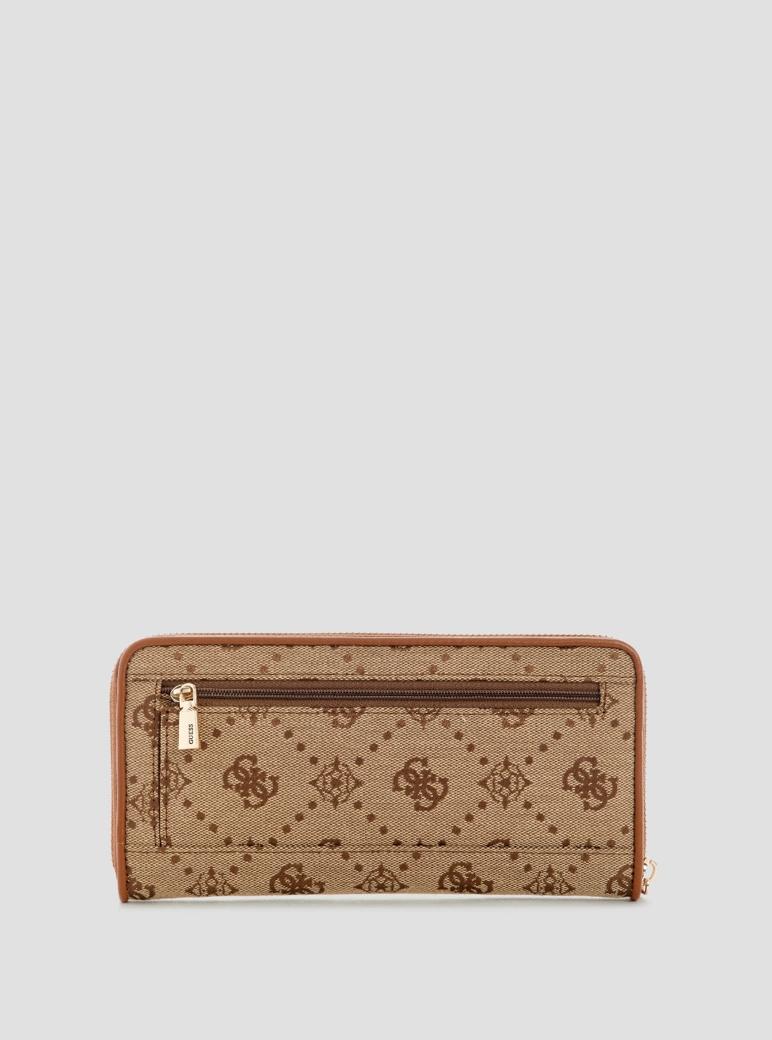 GUESS Womens Brown Logo Neda Large Zip Around Wallet JP9654146 Back View