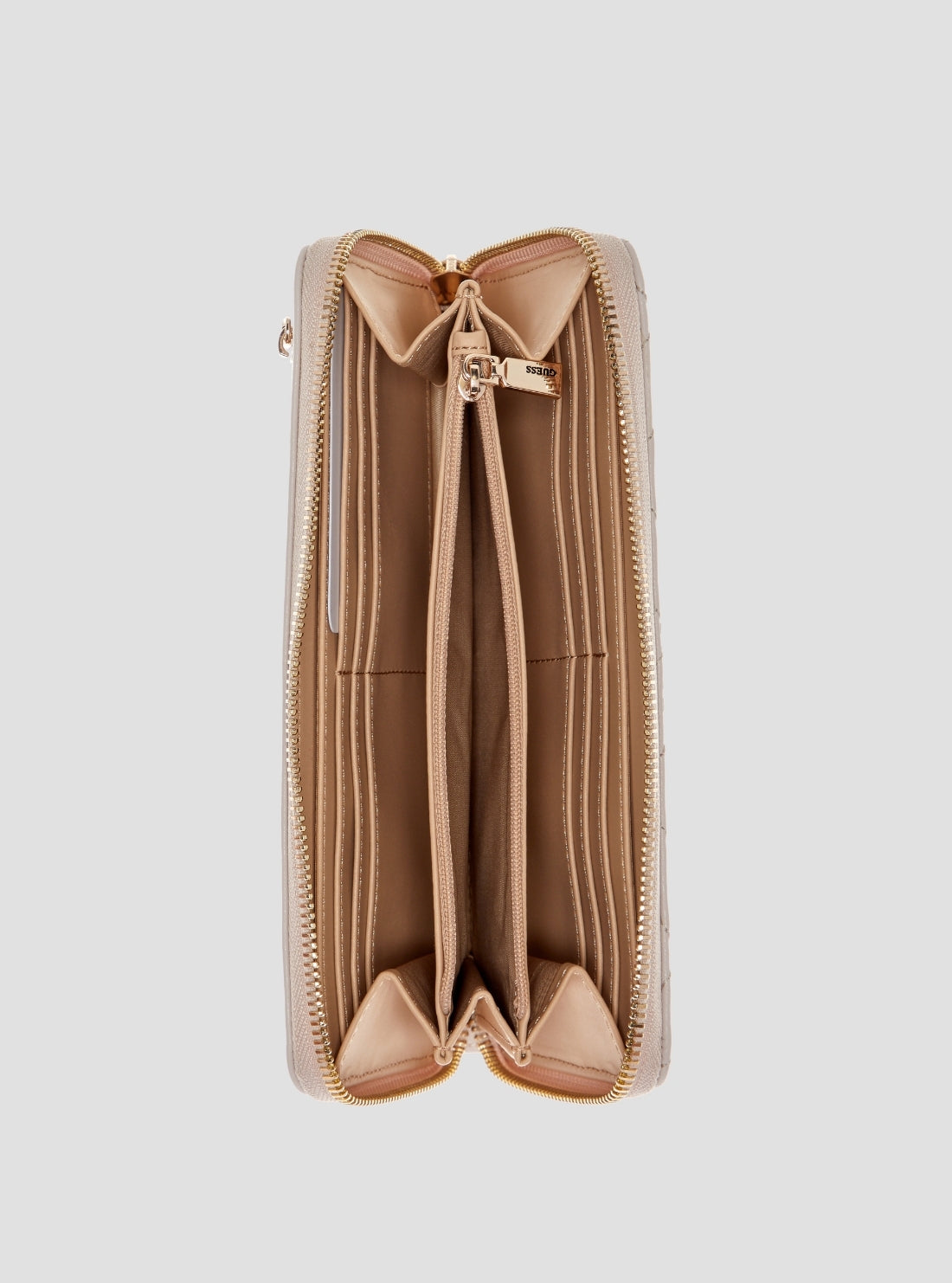 GUESS Womens Blue Logo Neda Large Zip Around Wallet JP9654146 Front Inside View