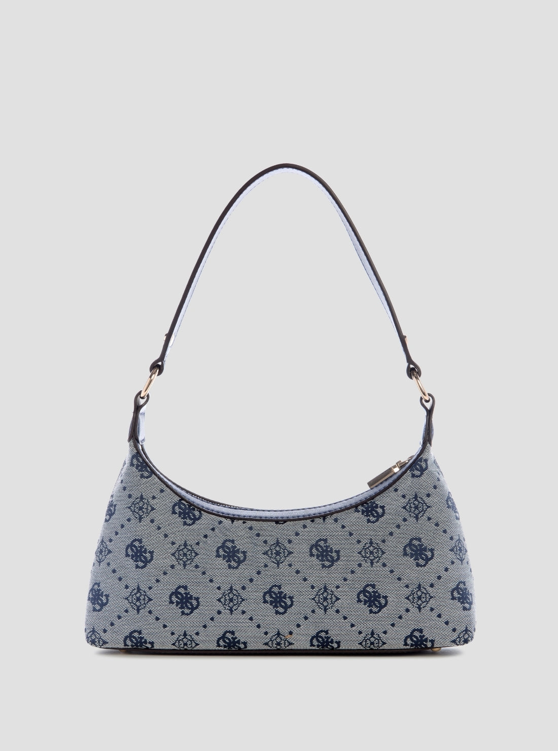 GUESS Womens Blue Logo Neda Top Zip Shoulder Bag JP965417 Back View