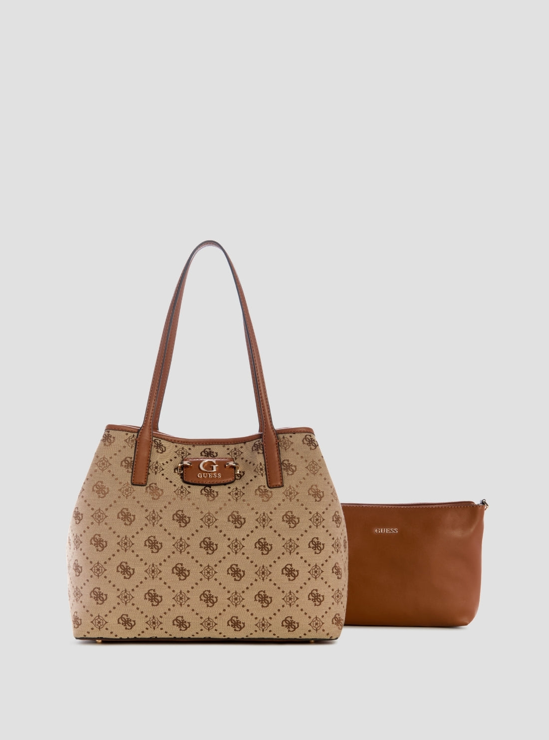 Brown Logo Neda 2-in-1 Tote Bag | GUESS