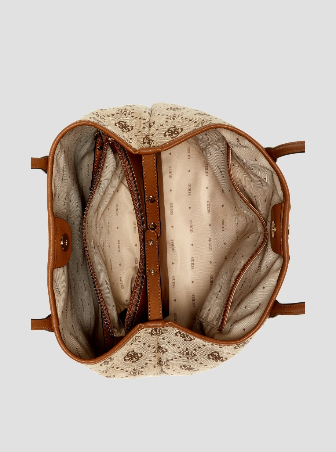 Brown Logo Neda 2-in-1 Tote Bag | GUESS