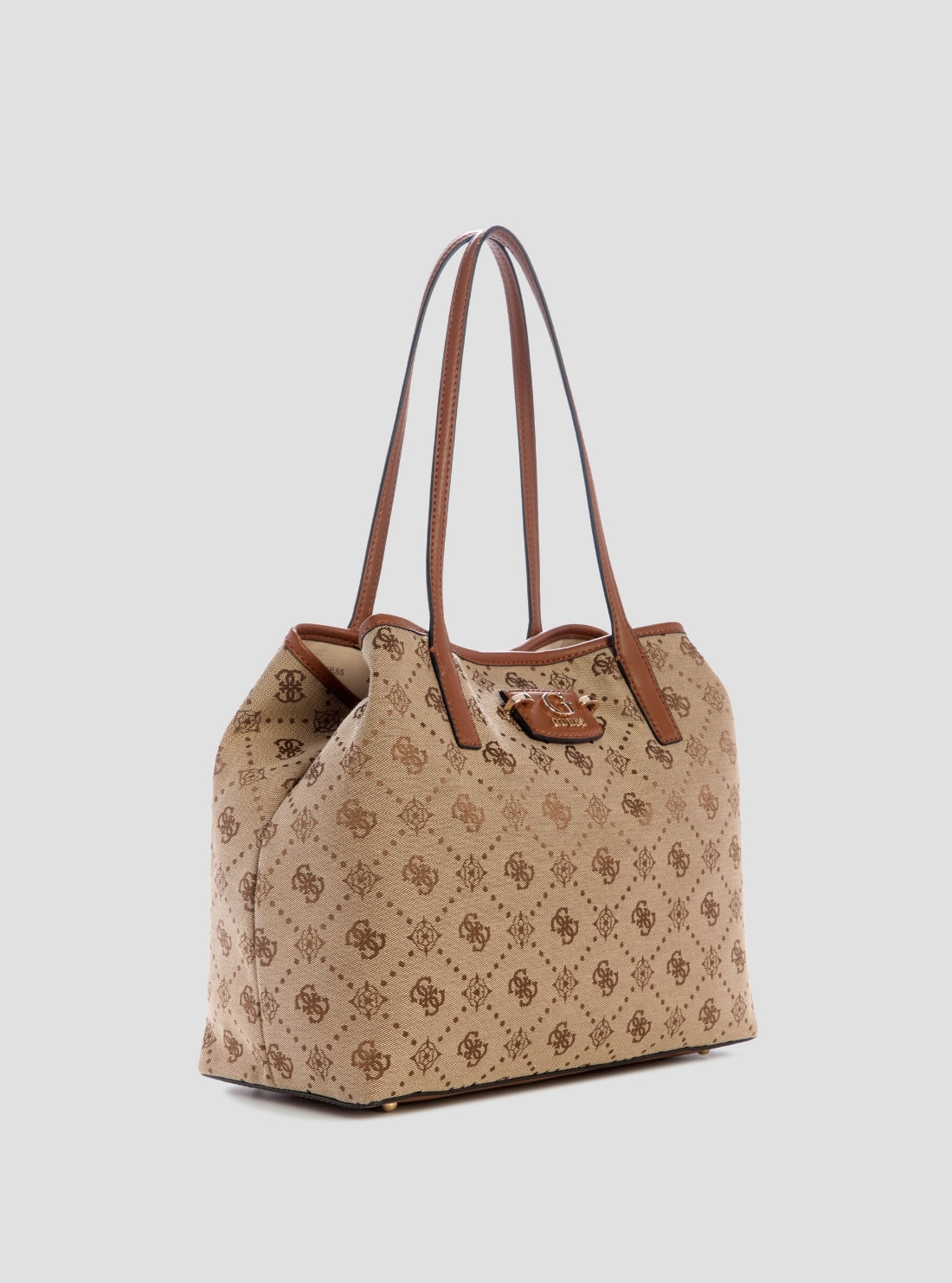 GUESS Womens Brown Logo Neda 2-in-1 Tote Bag JP965423 Front Side View