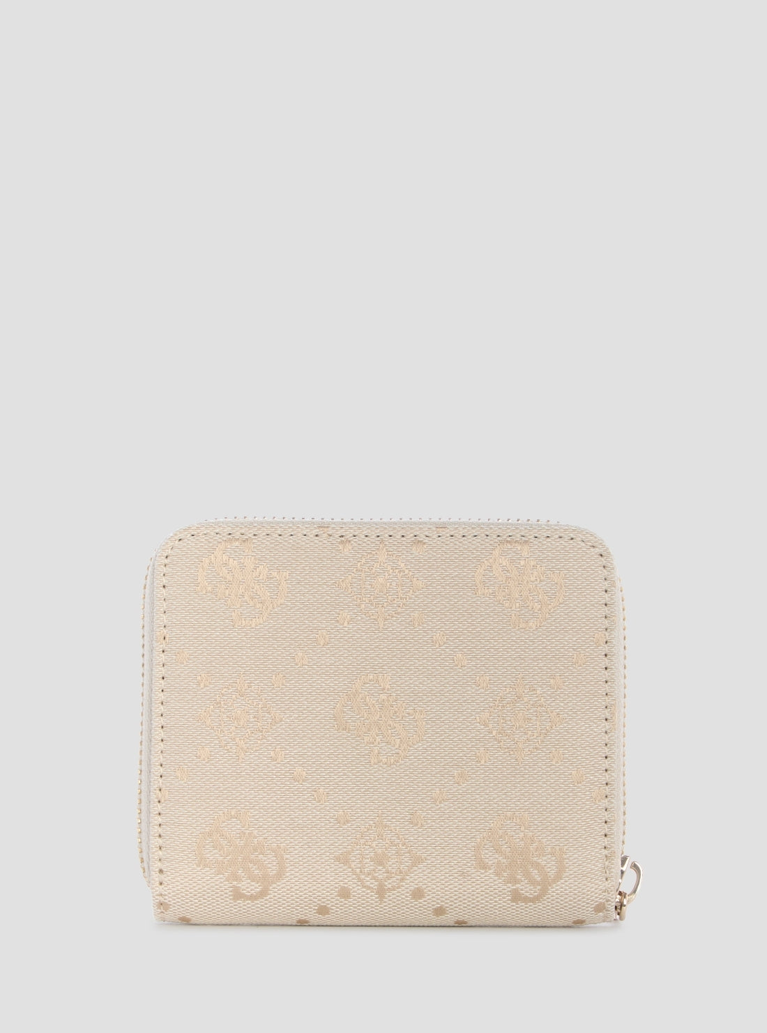 GUESS Womens Off White Logo Melinda Small Zip Around Wallet JP9902137 Back View