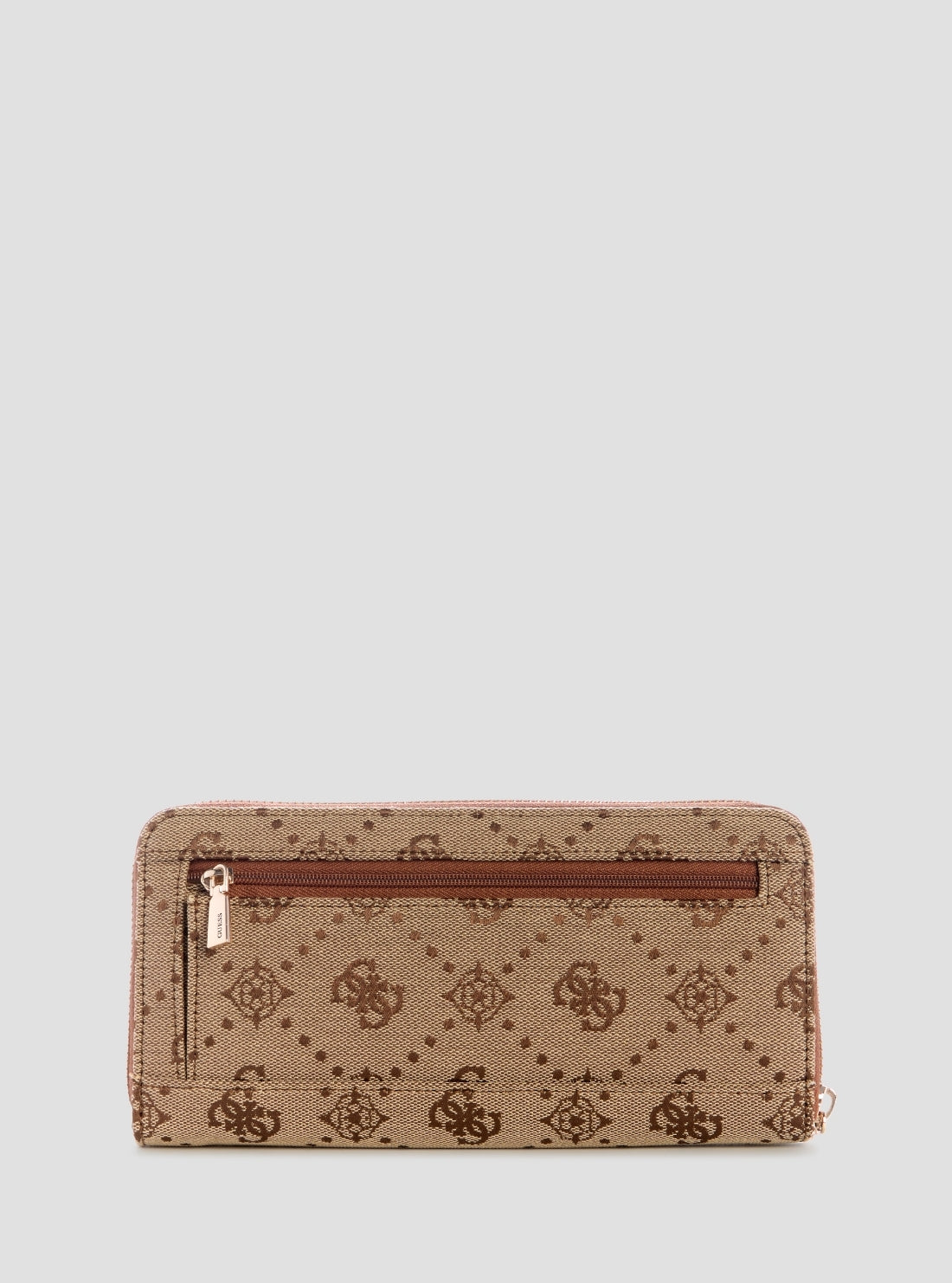 GUESS Womens Brown Logo Melinda Large Zip Around Wallet JP9902146 Back View