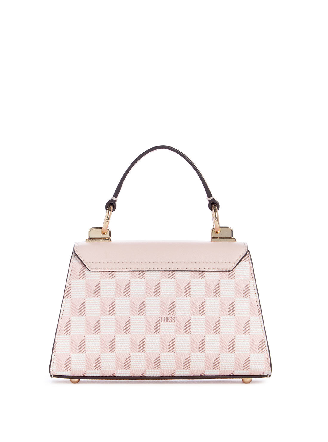 GUESS Pink Logo Hallie Mini Flap Bag back view