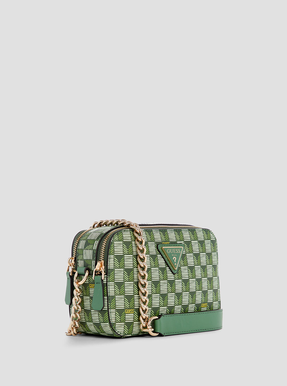 GUESS Green Logo G Wave Crossbody Camera Bag side view