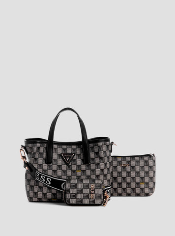 Black Logo G Wave Mini Tote Bag