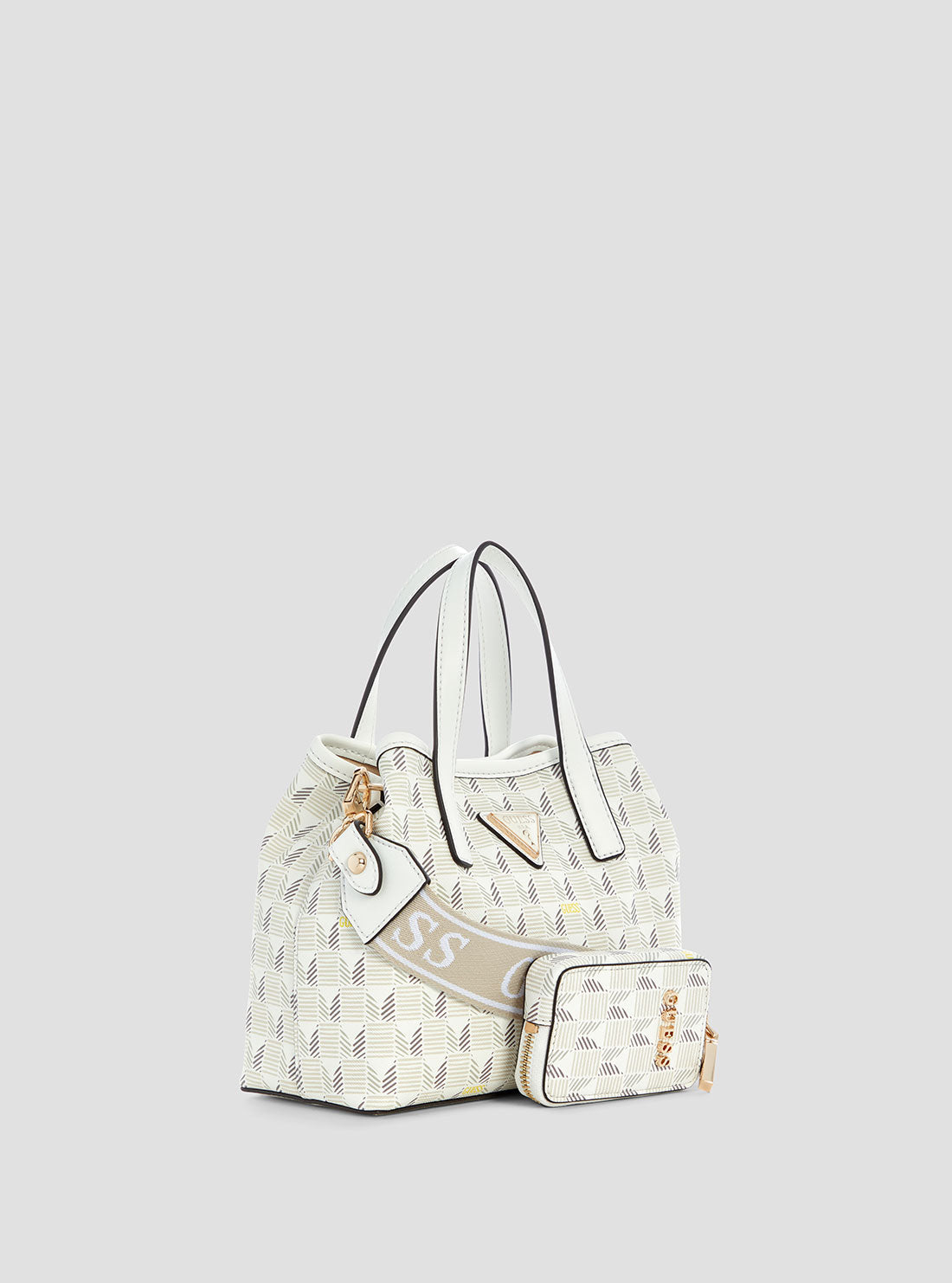 White Logo G Wave Mini Tote Bag