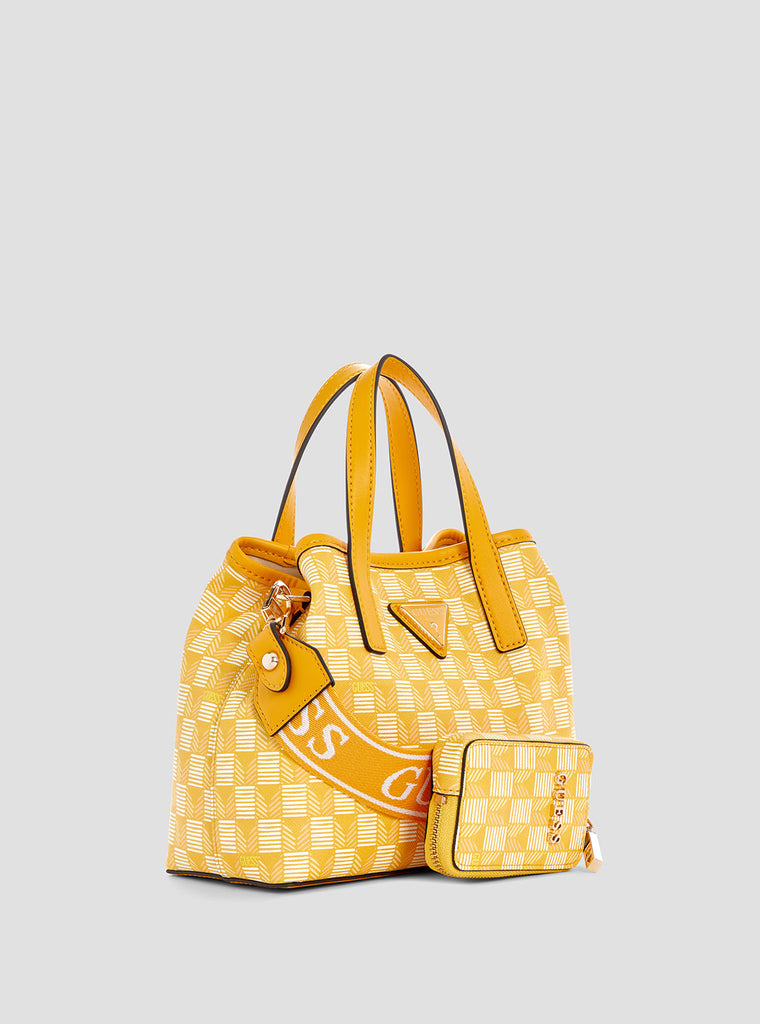 Yellow Logo G Wave Mini Tote Bag | GUESS