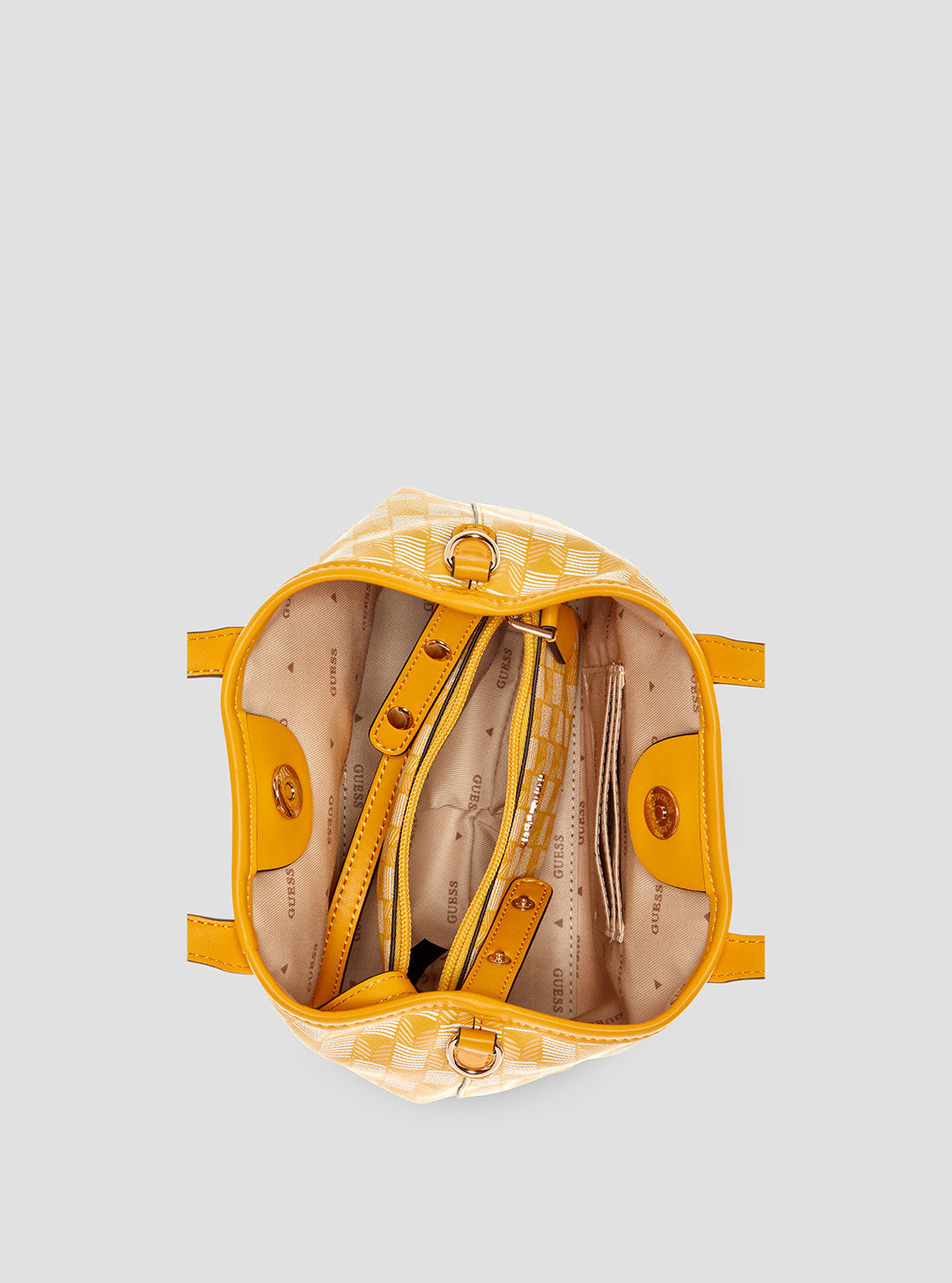 Yellow Logo G Wave Mini Tote Bag