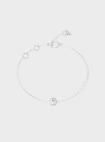 Silver Crystal Bead Necklace