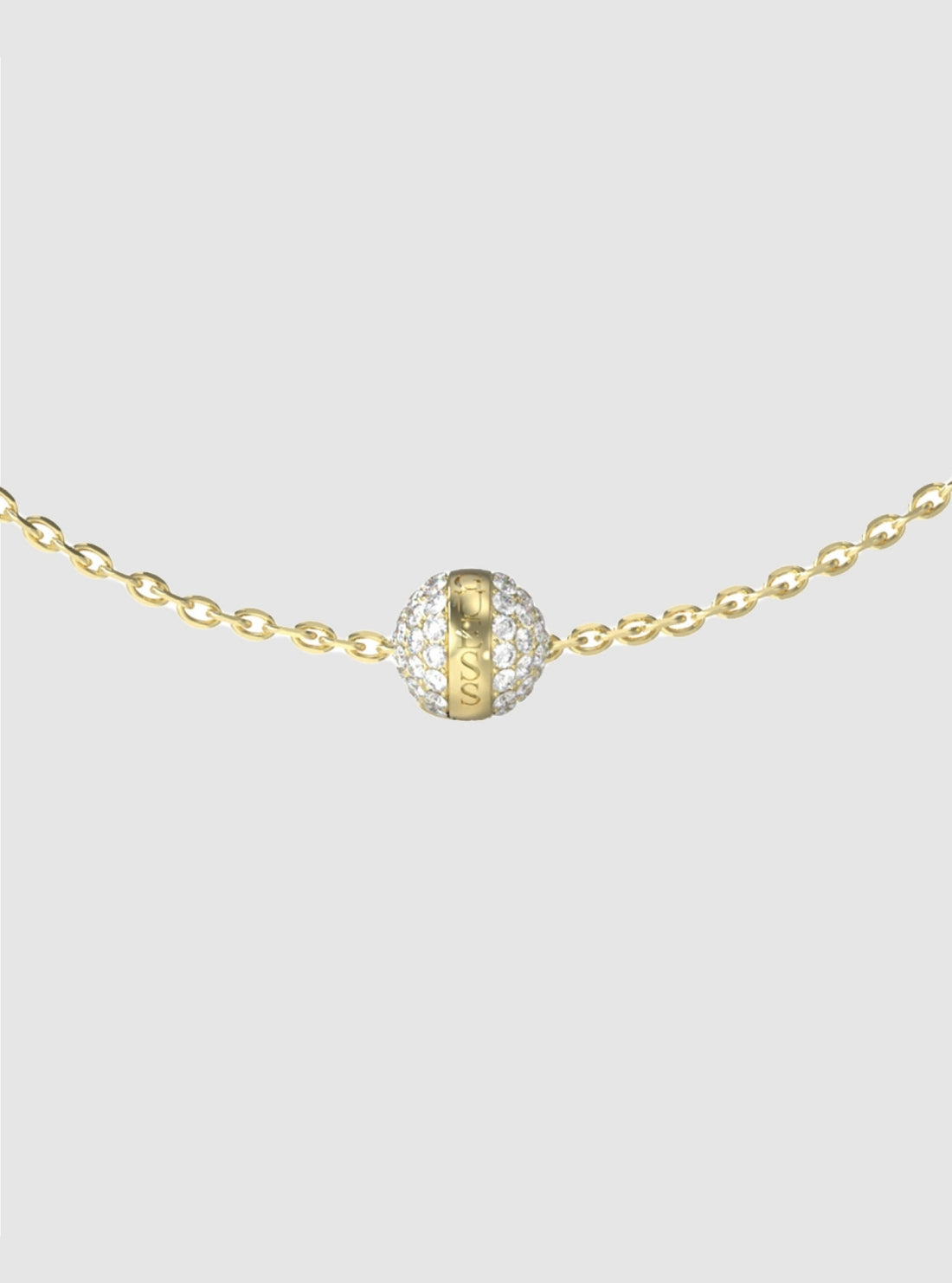 GUESS Accessories Gold Crystal Bead Bracelet JUBB04456JW Detail View