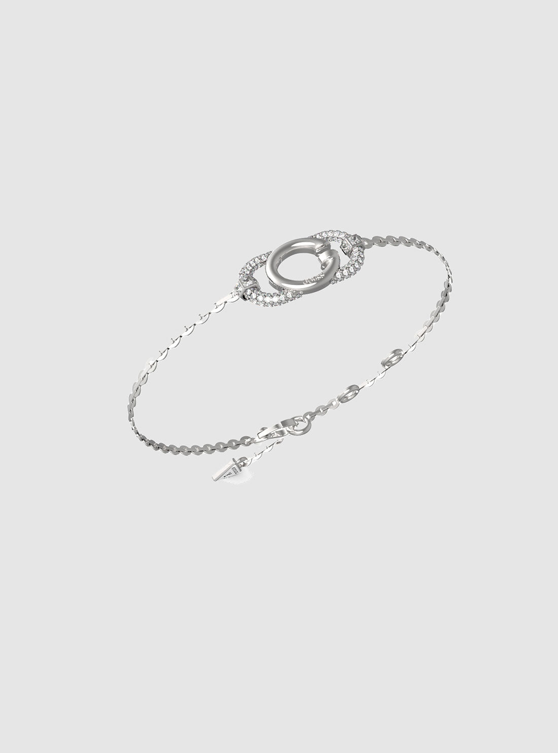 Silver G Logo Crystals Bracelet