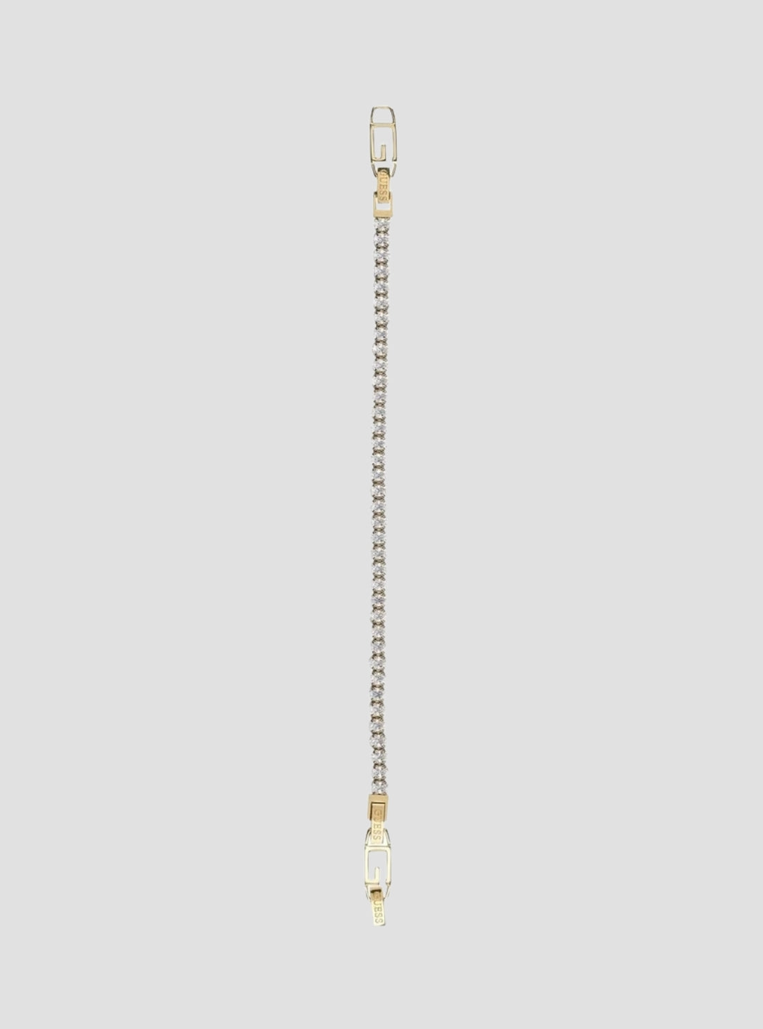 GUESS Accessories Gold G Logo Tennis CZ Bracelet JUBB05141JWYG Front View