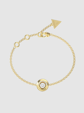 GUESS Accessories Gold Coin Pavé Bracelet JUBB05378JW Front View
