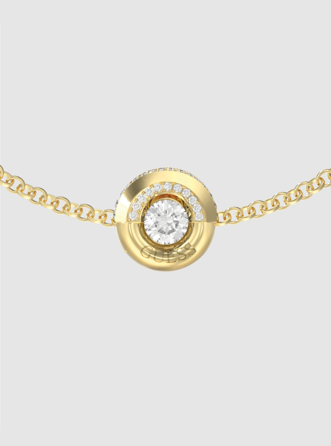GUESS Accessories Gold Coin Pavé Bracelet JUBB05378JW Detail View