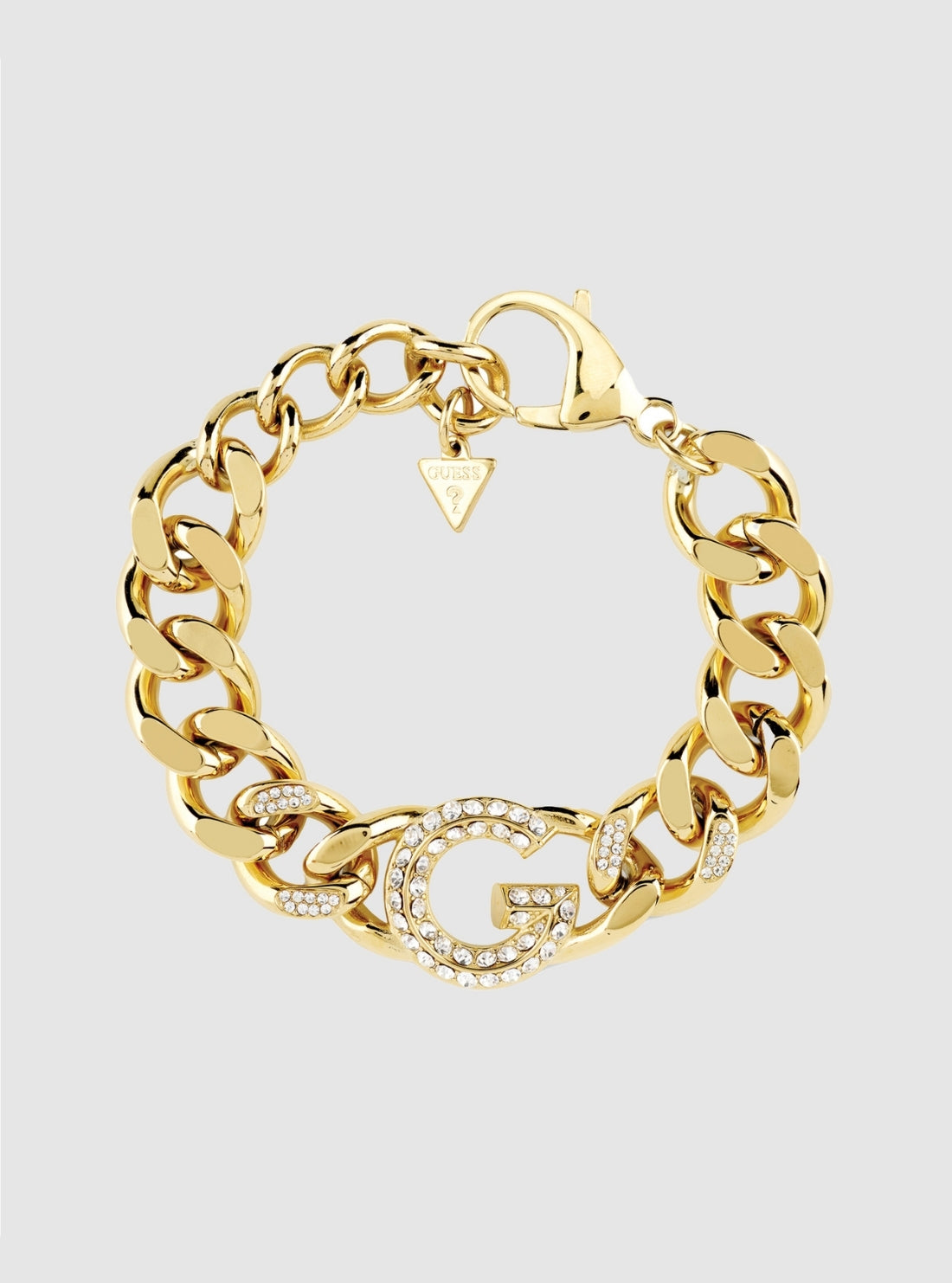 GUESS Accessories Gold G Pavé Chain Bracelet JUBB05433JW Front View