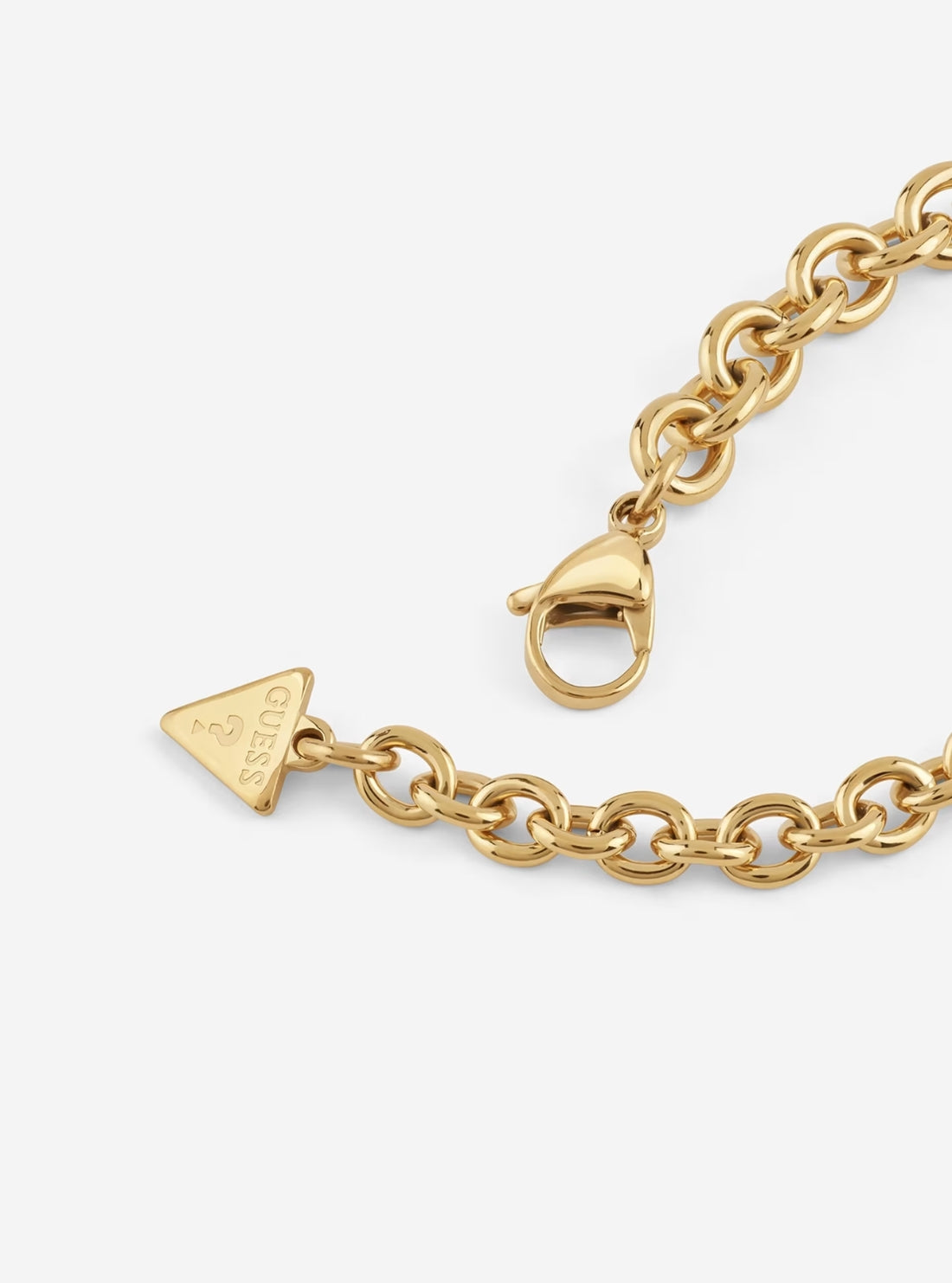 GUESS Accessories Gold Crystal Heart Charm Bracelet JUBB05476JW Detail View