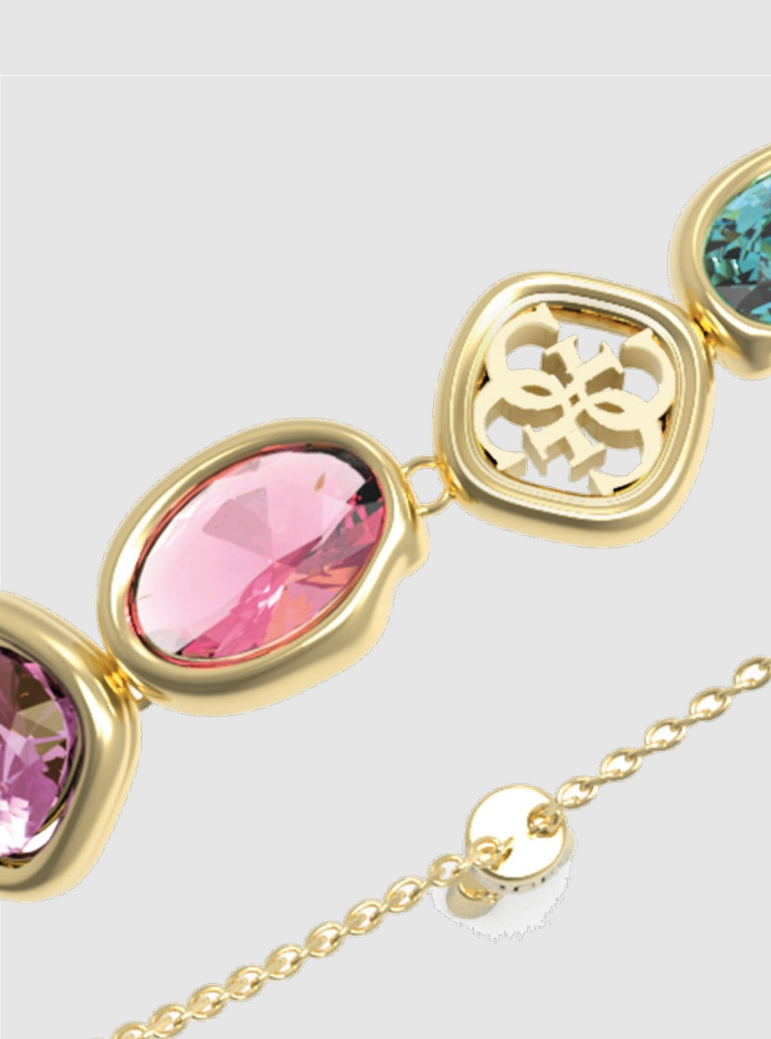 GUESS Accessories 4G Multi Crystals Bracelet JUBB05570JW Detail View